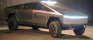 Tesla Cybertruck outside unveil modified by Smnt
