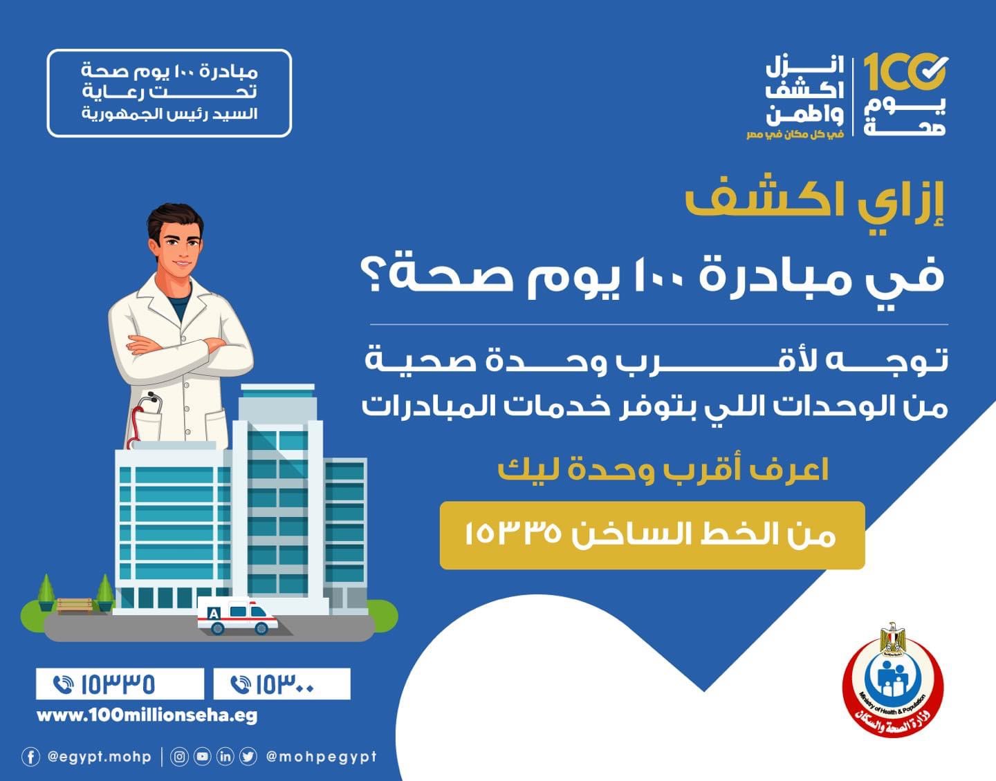 196110 خدمات مبادرة 100يوم صحة بالوحدات الصحية