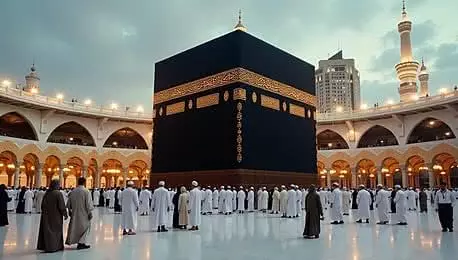Pngtree islamic pilgrimage to mecca eid adha mubarak realistic kaaba image 16742354